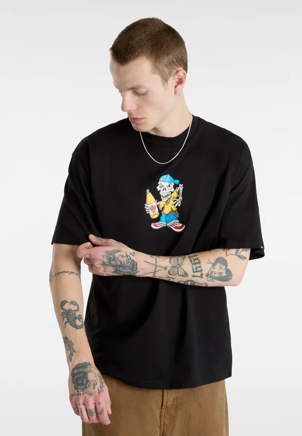 REGGIE - Print T-shirt - black
