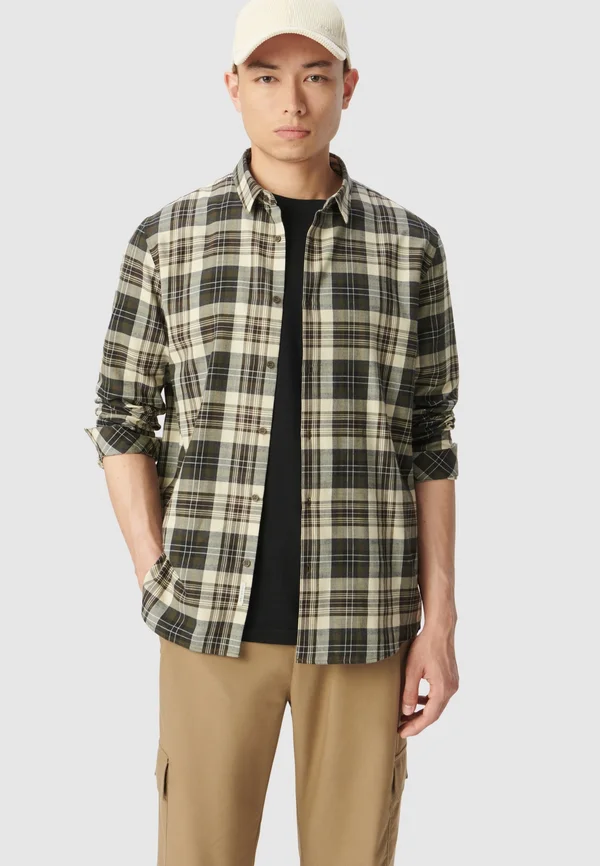 REGULAR CHECK  - Shirt - vert kaki