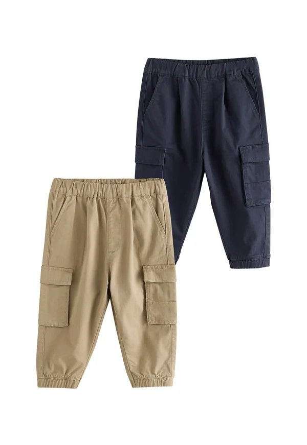 REGULAR FIT - 2 PACK  - Cargo trousers - tan navy