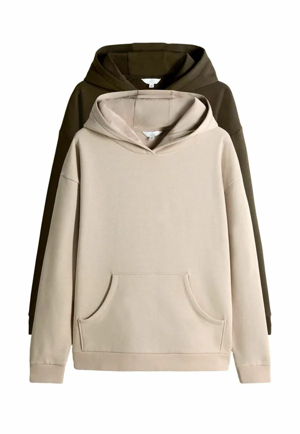 REGULAR FIT - 2 PACK - Hoodie - khaki cream