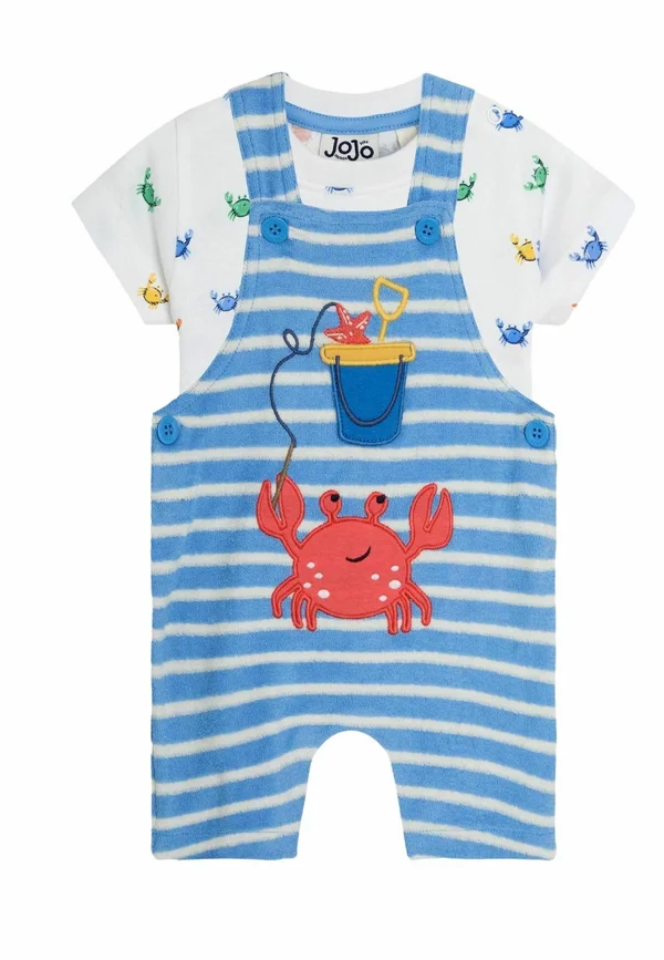 REGULAR FIT - 2-PIECE APPLIQUÉ SET - Dungarees - blue crab