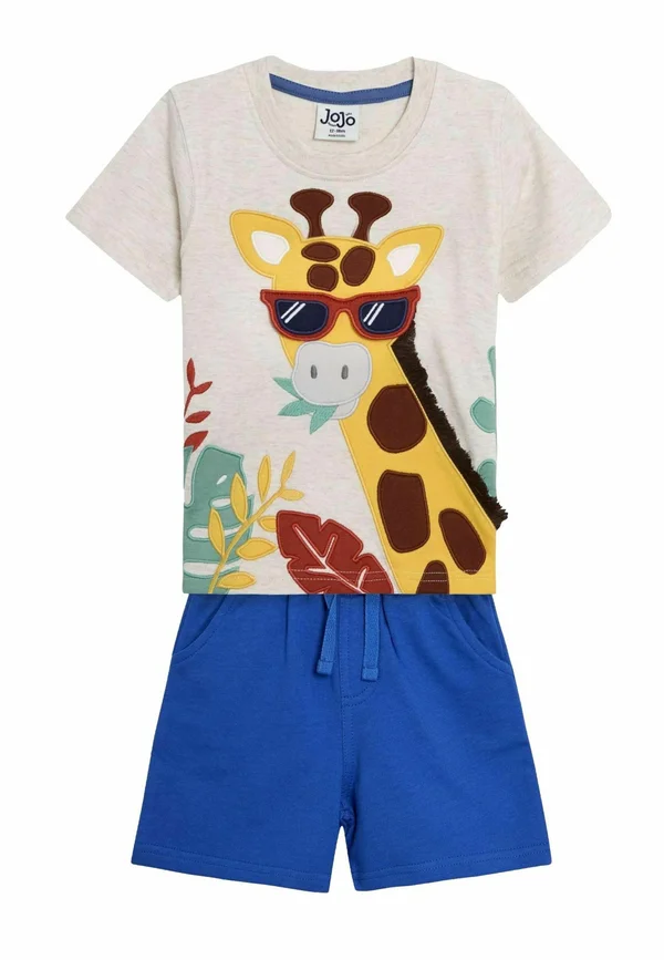 REGULAR FIT - 2-PIECE APPLIQUÉ SET - Shorts - natural giraffe