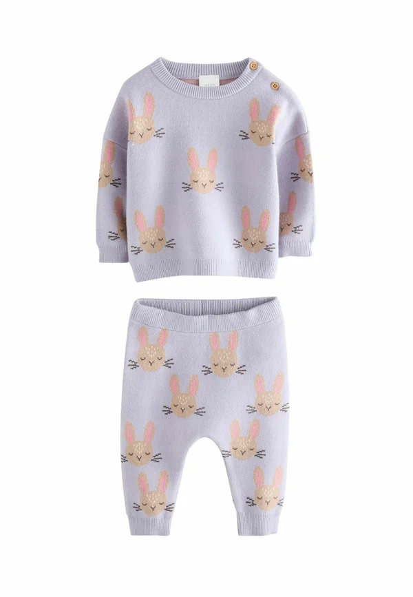 REGULAR FIT - 2 PIECE SET  . - Jumper - purple rabbit