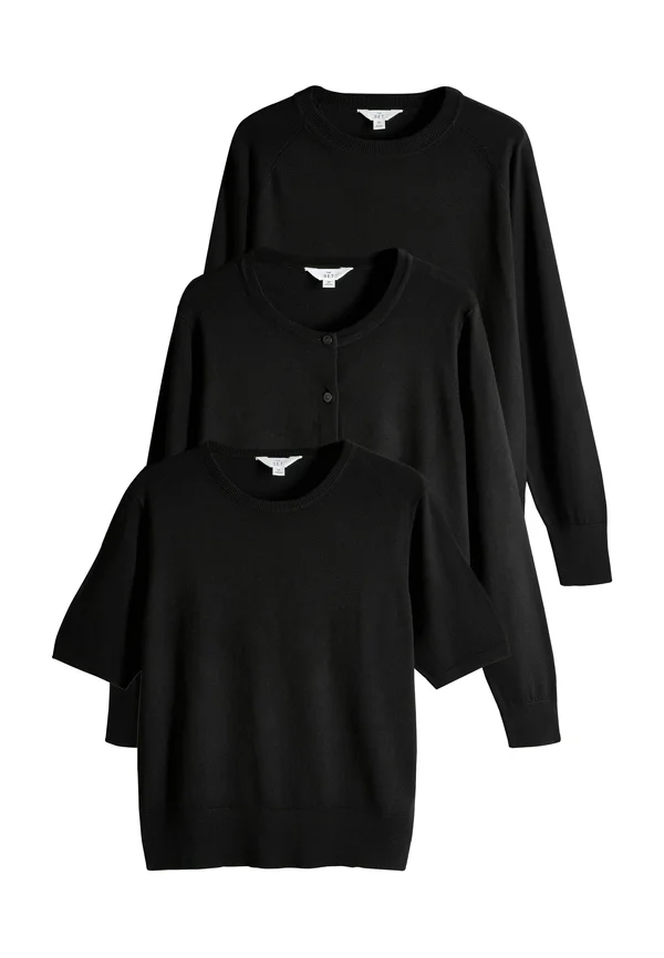 REGULAR FIT - 3 ESSENTIALS  SET - Jumper - black