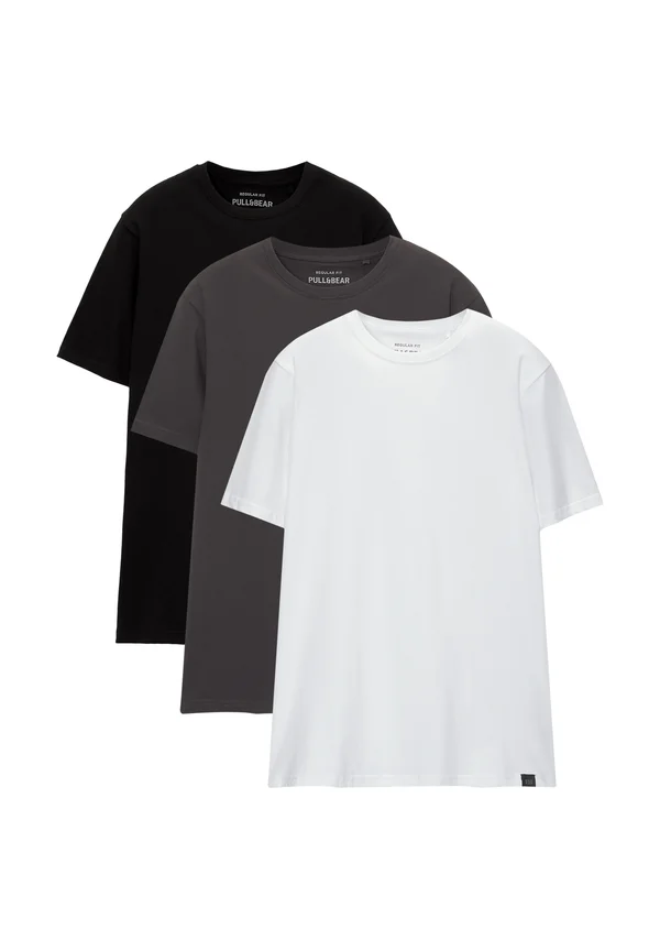 REGULAR FIT - 3 PACK  - Basic T-shirt - dark grey
