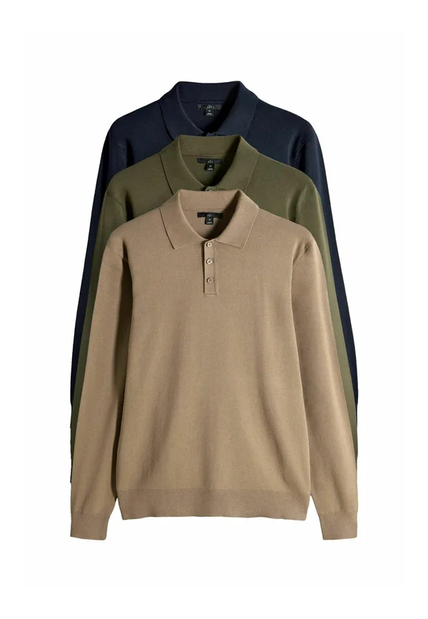 REGULAR FIT - 3 PACK - Jumper - navy khaki tan