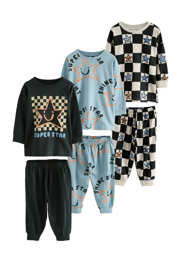 REGULAR FIT 3 PACK SET - Pyjamas - multi star and checkerboard