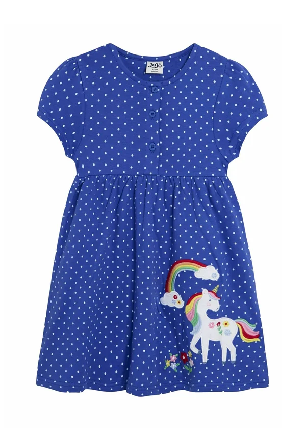 REGULAR FIT - APPLIQUÉ BUTTON FRONT - Jersey dress - purple unicorn