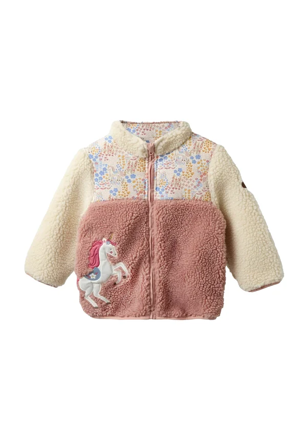 REGULAR FIT -  APPLIQUÉ REVERSIBLE  - Fleece jacket - pink floral unicorn