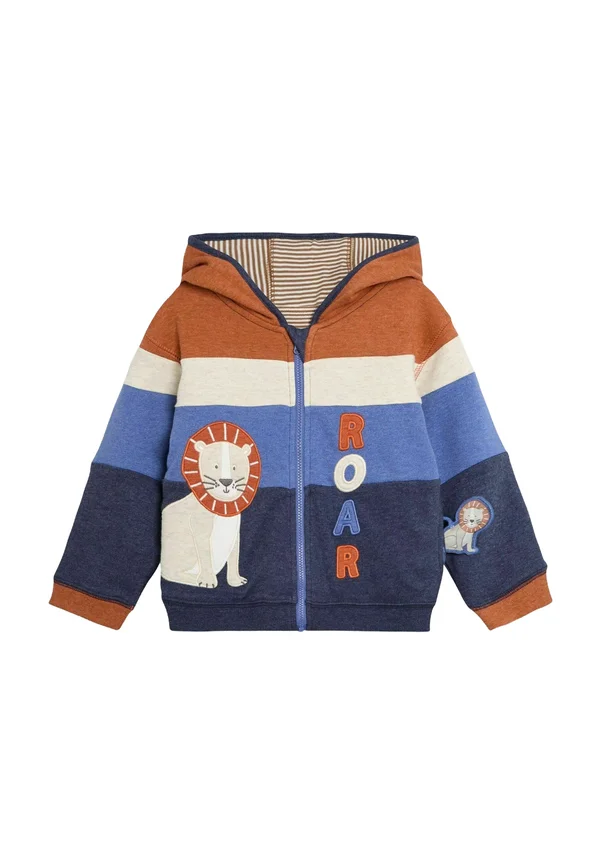 REGULAR FIT - APPLIQUÉ REVERSIBLE - Zip-up sweatshirt - denim lion