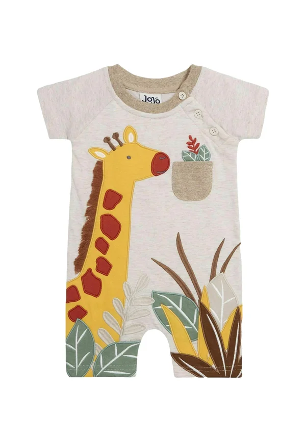REGULAR FIT - APPLIQUÉ ROMPER - Jumpsuit - brown giraffe