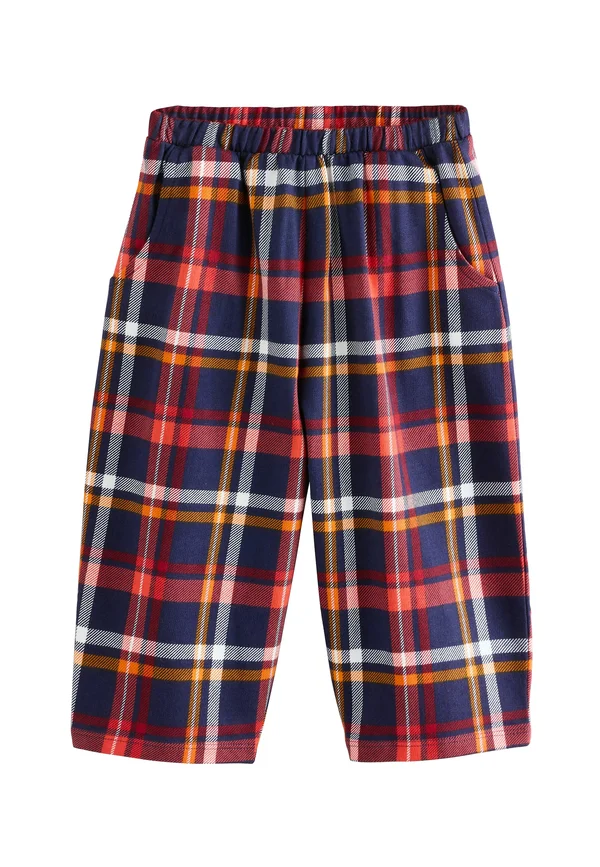 REGULAR FIT - BARREL - Trousers - navy check