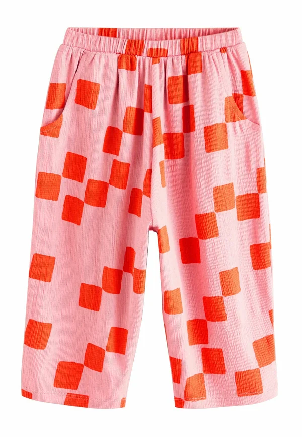 REGULAR FIT - BARREL  - Trousers - pink checkerboard