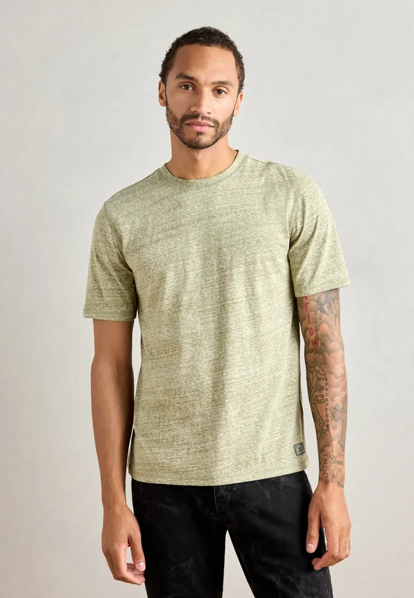 REGULAR FIT  - Basic T-shirt - calla green melange