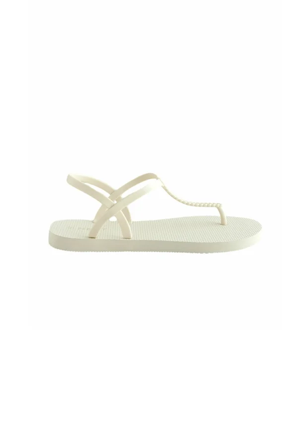 REGULAR FIT - BEACH PLAITED - T-bar sandals - bone