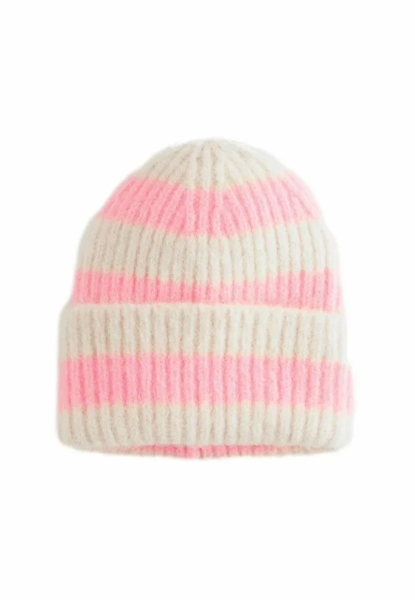 REGULAR FIT - Beanie - ecru cream pink stripe