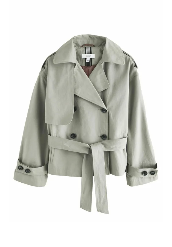 REGULAR FIT - BELTED - Summer jacket - grey
