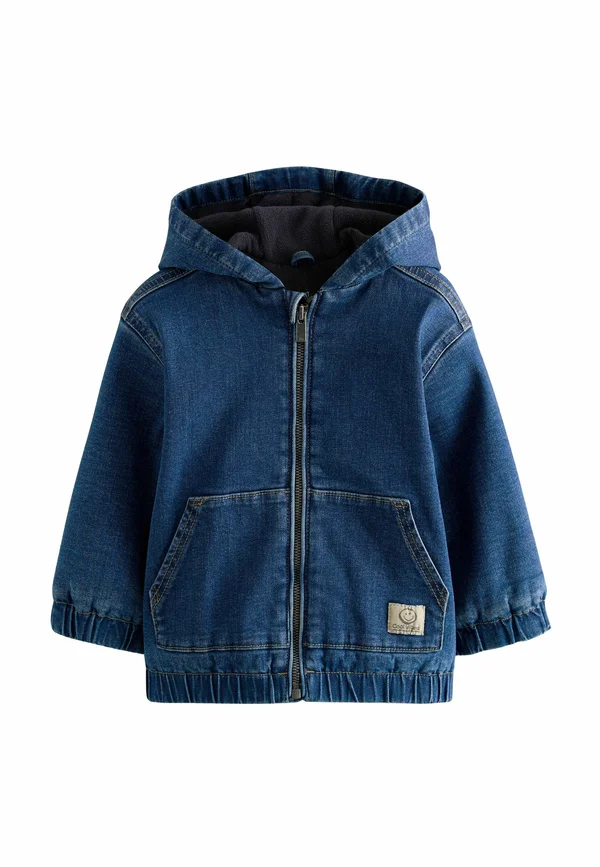 REGULAR FIT - BORG LINED HOODED THROUGH - Denim jacket - blue denim