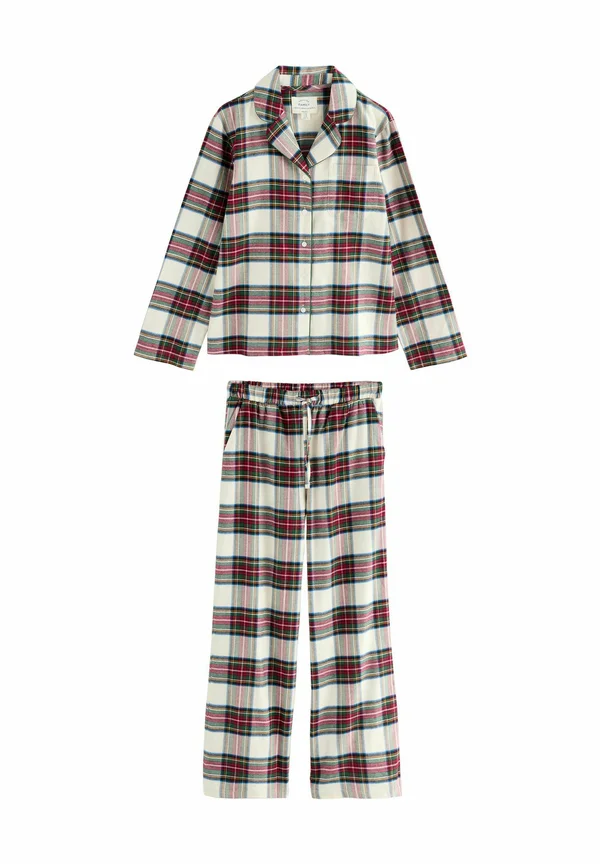 REGULAR FIT - BUTTON THROUGH LONG SLEEVE SET - Pyjama set - red check