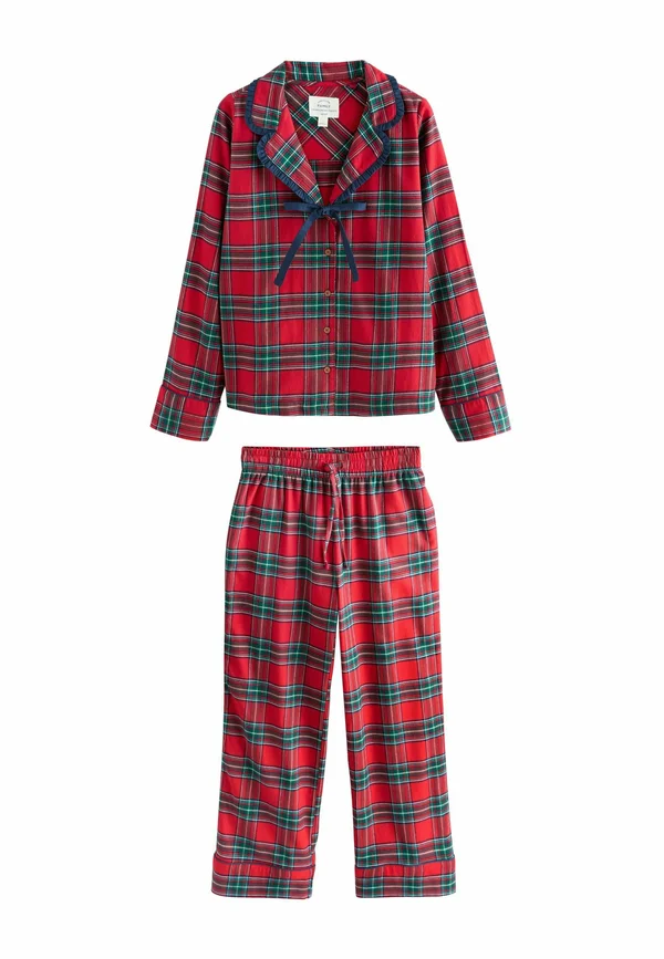 REGULAR FIT - BUTTON THROUGH LONG SLEEVE SET - Pyjama set - red check