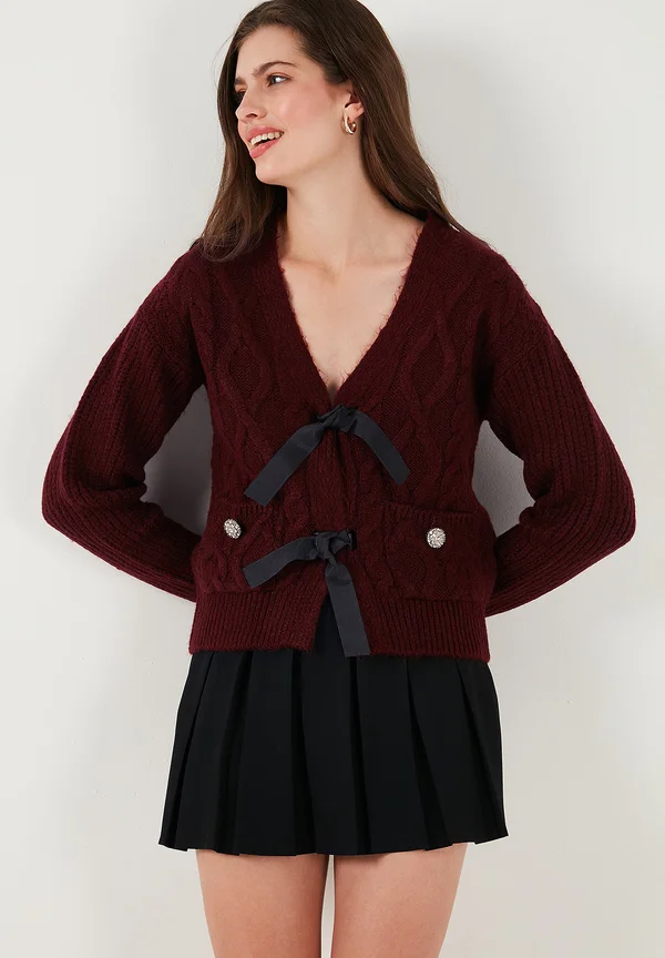 REGULAR FIT - Cardigan - bordeaux