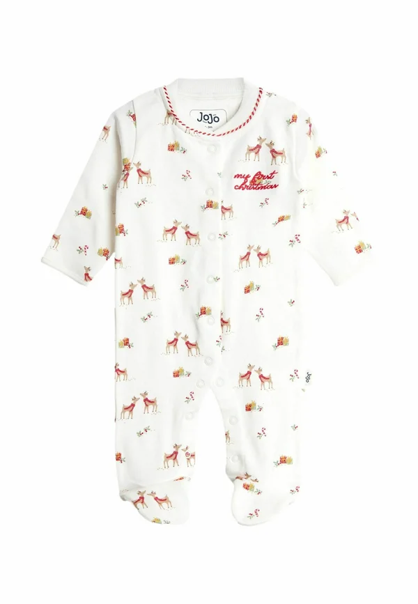 REGULAR FIT - CHRISTMAS PRINTED FOOTED - Sleep suit - cream raindeer