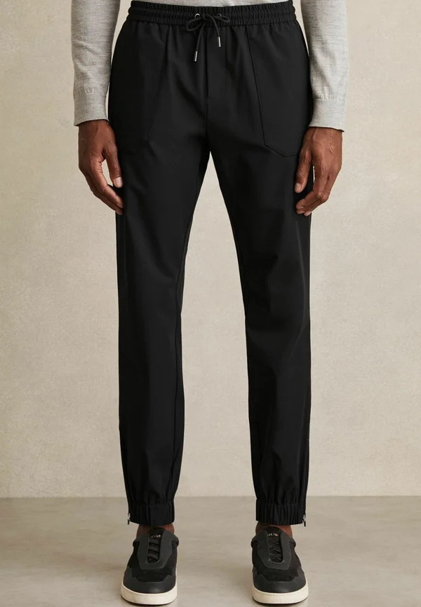 REGULAR FIT - CLIMB TECHNICAL CUFFED  - Tracksuit bottoms - black