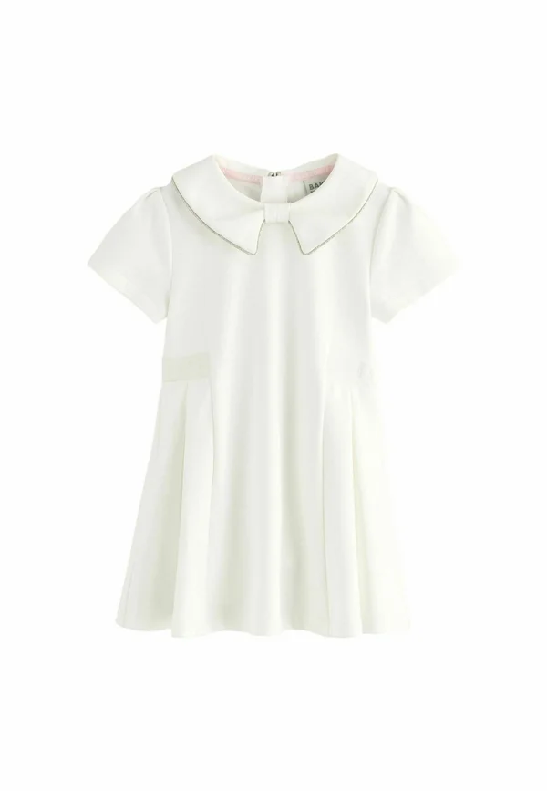 REGULAR FIT - COLLARED PONTE - Day dress - white