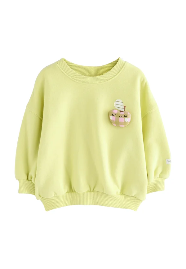 REGULAR FIT - CREW NECK  - Sweatshirt - lime green apple character