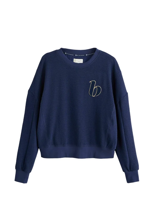 REGULAR FIT - CRINKLE TEXTURE  - Jumper - navy