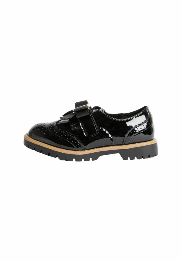 REGULAR FIT - DETAIL BROGUE  - Slip-ons - black