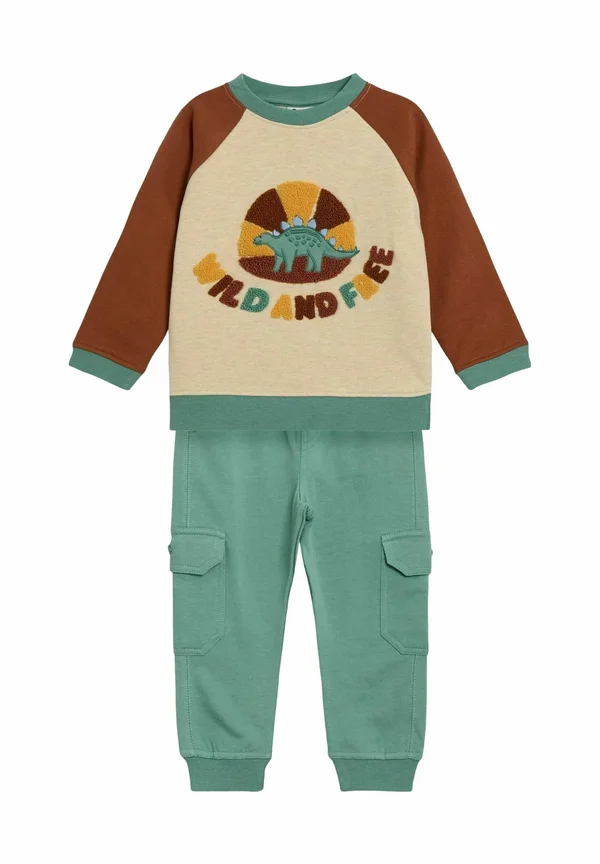 REGULAR FIT-DINO APPLIQUÉ SET - Tracksuit - natural