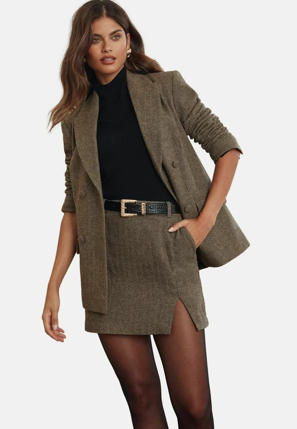 REGULAR FIT - DOUBLE BREASTED - Blazer - grey