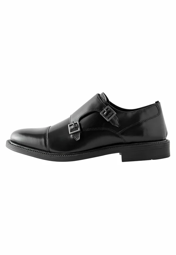 REGULAR FIT - DOUBLE MONK  - Smart slip-ons - black