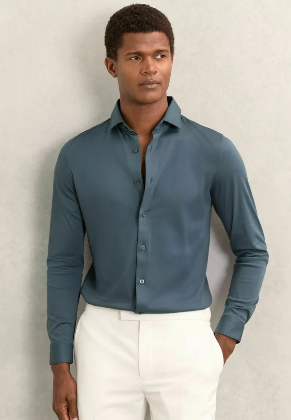 REGULAR FIT - DUKE BUTTON-THROUGH - Shirt - airforce blue