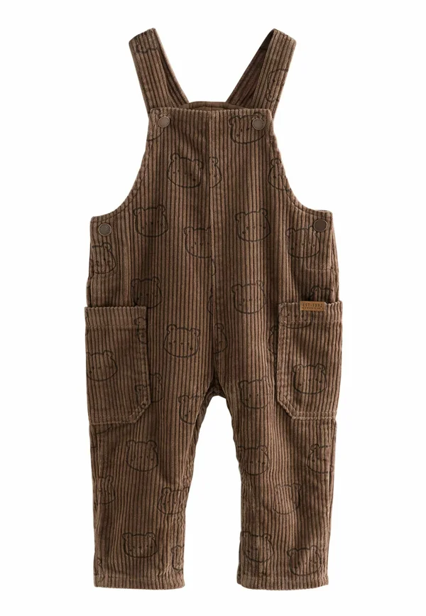 REGULAR FIT - Dungarees - brown bear print