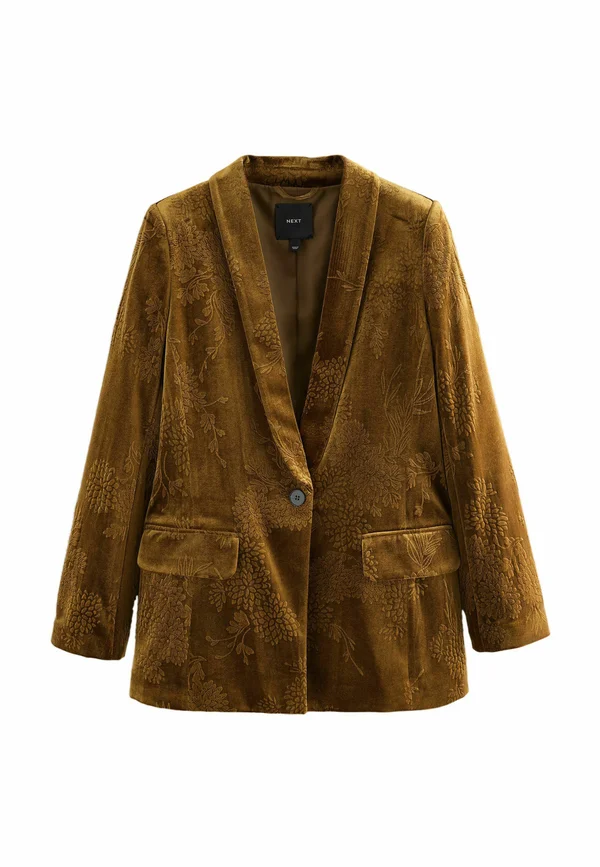 REGULAR FIT - EMBOSSED BREASTED  - Blazer - ochre yellow