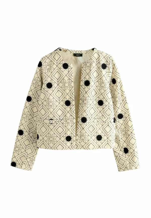REGULAR FIT - FLORAL EMBROIDERED - Light jacket - ecru