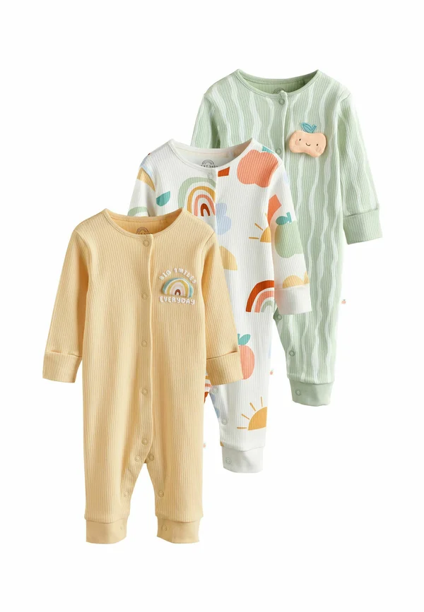 REGULAR FIT FOOTLESS CHARACTER 3 PACK  - Sleep suit - yellow