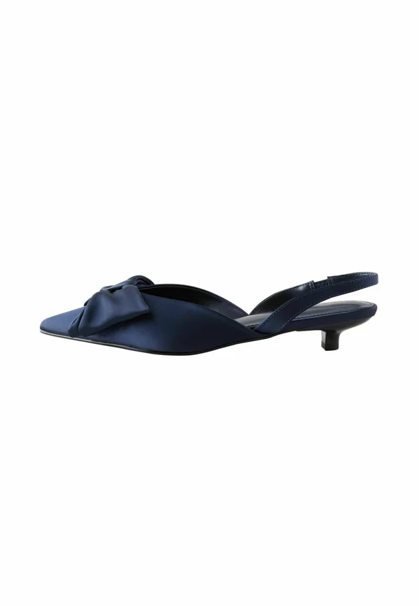 REGULAR FIT - FOREVER COMFORT POINT TOE KITTEN - Slingback ballet pumps - navy