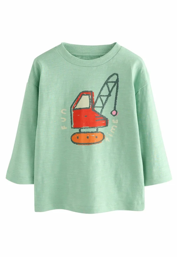 REGULAR FIT GRAPHIC  - Long sleeved top - blue transport digger