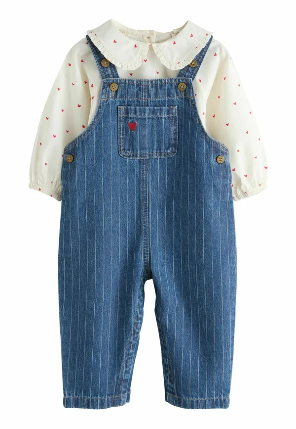 REGULAR FIT  HEART PRINT  SET - Blouse - dark blue denim