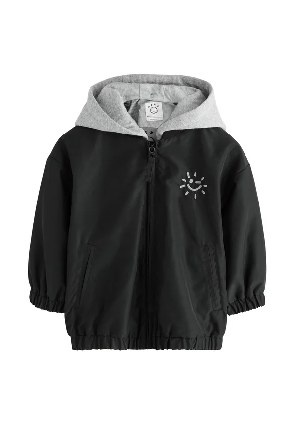 REGULAR FIT - HOODED - Bomber Jacket - black