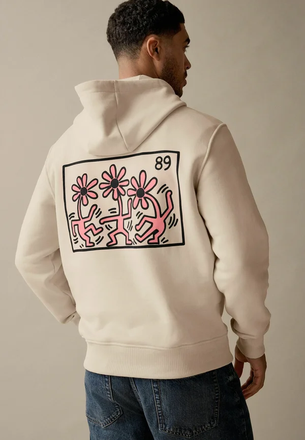 REGULAR FIT  - Hoodie - ecru white