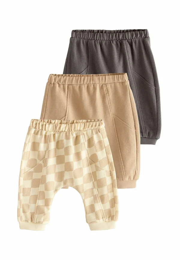 REGULAR FIT - JOGGERS 3 PACK - Trousers - mono checkerboard