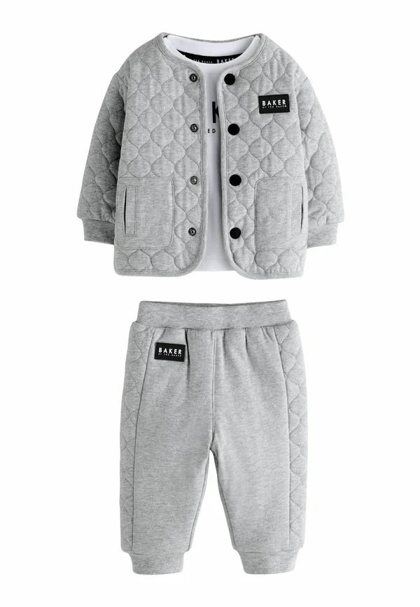 REGULAR FIT - JOGGERS 3 PIECE SET - Light jacket - grey