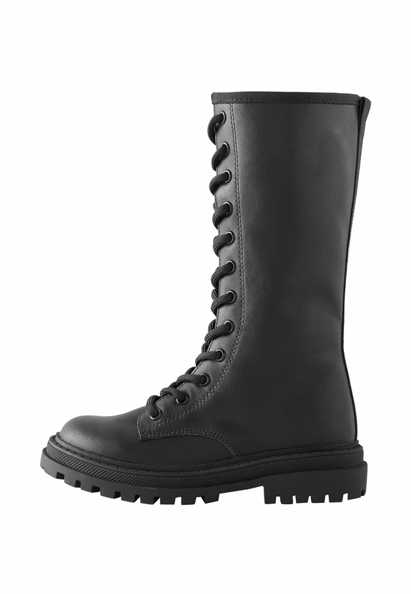 REGULAR FIT KNEE HIGH - Lace-up boots - black