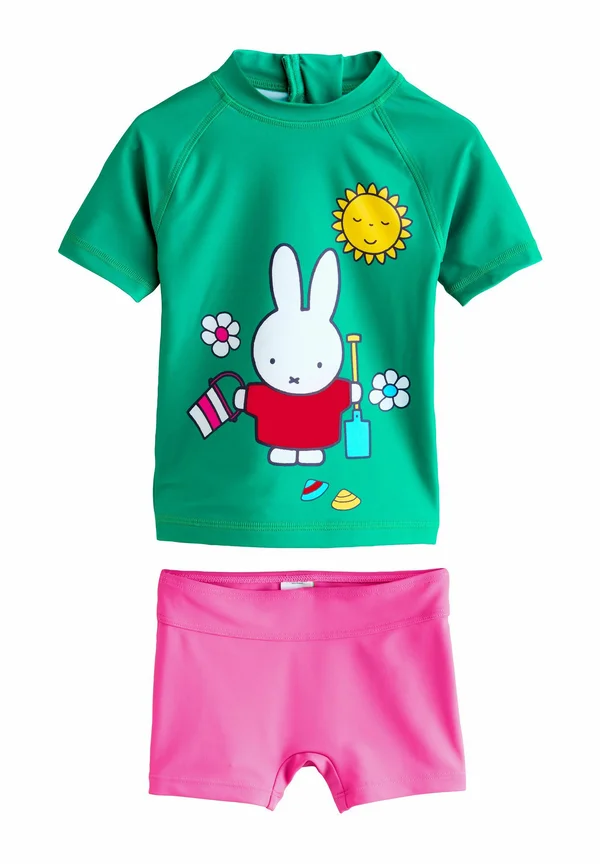 REGULAR FIT - LICENSE SET - Swimsuit - green pink