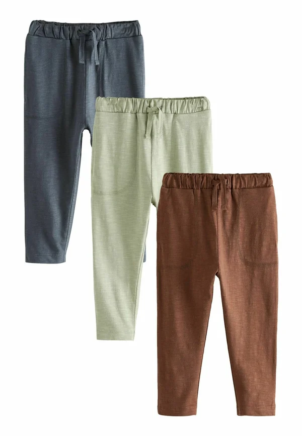 REGULAR FIT - LIGHTWEIGHT 3 PACK - Tracksuit bottoms - rust brown sage charcoal grey