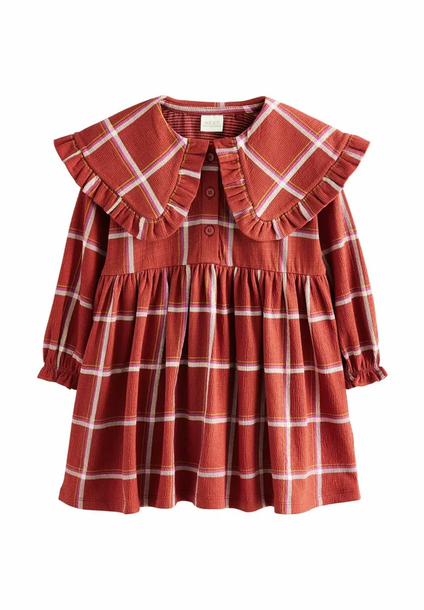 REGULAR FIT - LONG SLEEVE COLLARED - Shirt dress - red check